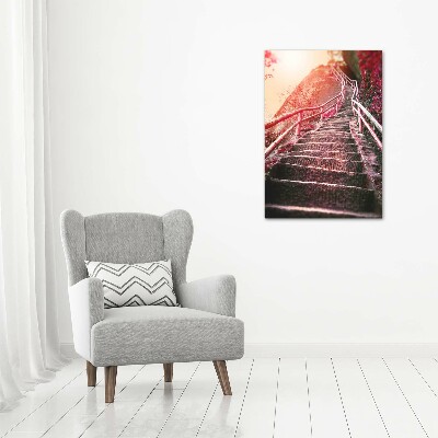 Tableau photo sur verre Escalier en montagne