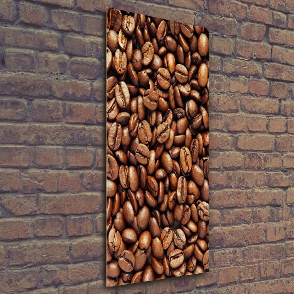 Tableau verre imprimé Grains de café motif