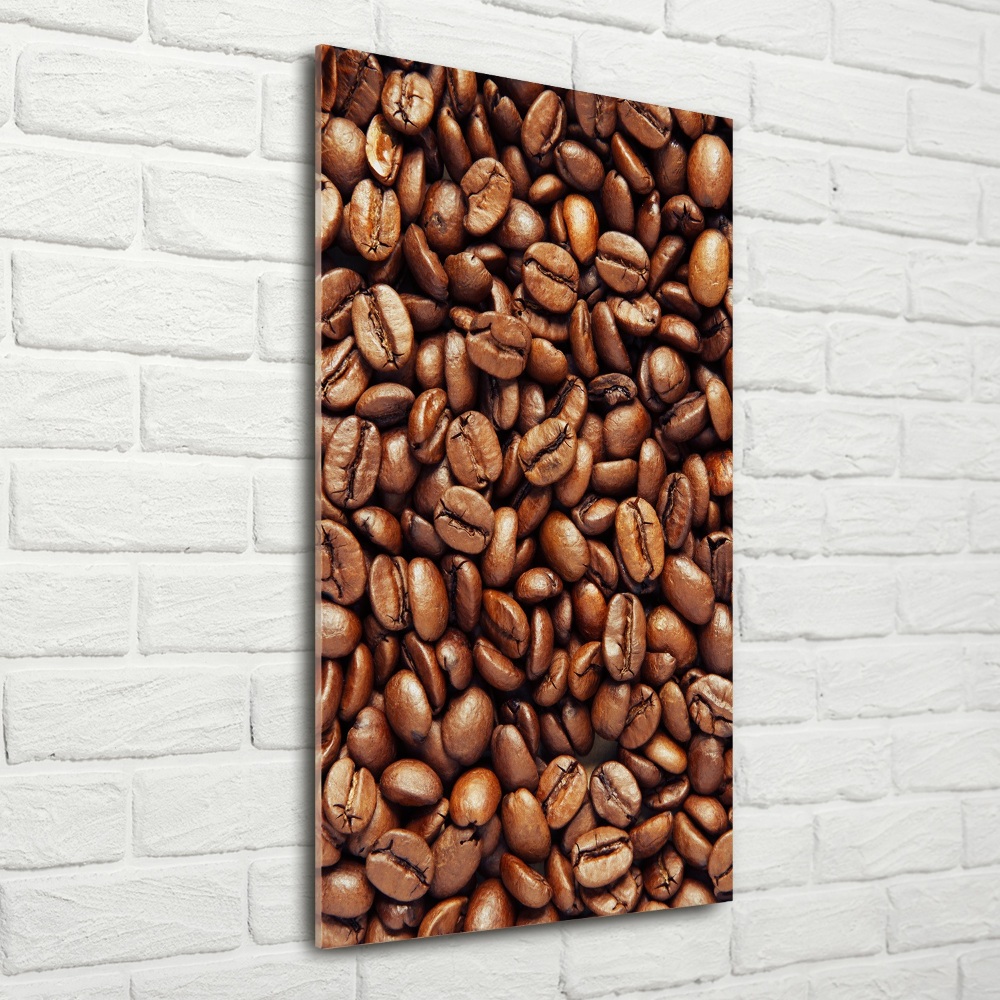 Tableau verre imprimé Grains de café motif