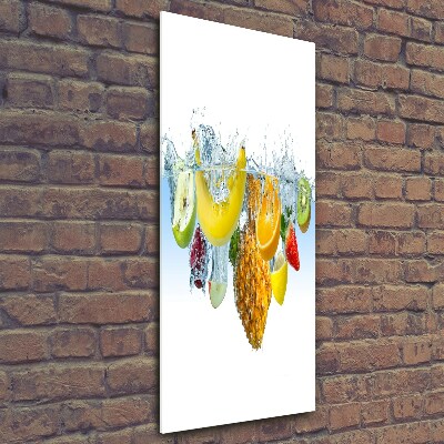 Tableau photo sur verre Fruit sous l'eau