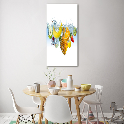 Tableau photo sur verre Fruit sous l'eau