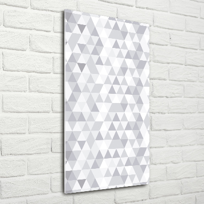 Tableau en verre Triangles gris