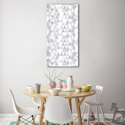 Tableau en verre Triangles gris