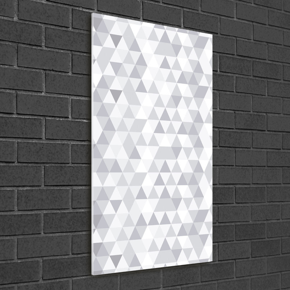 Tableau en verre Triangles gris