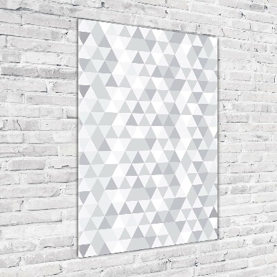 Tableau en verre Triangles gris