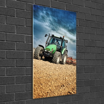 Tableau photo sur verre Tracteur