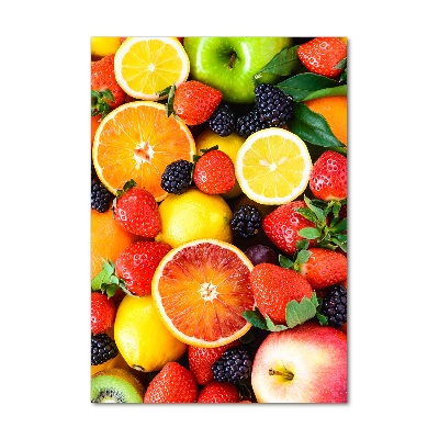 Tableau imprimé sur verre Fruits sains