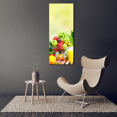 Tableau verre imprimé Légumes et fruits