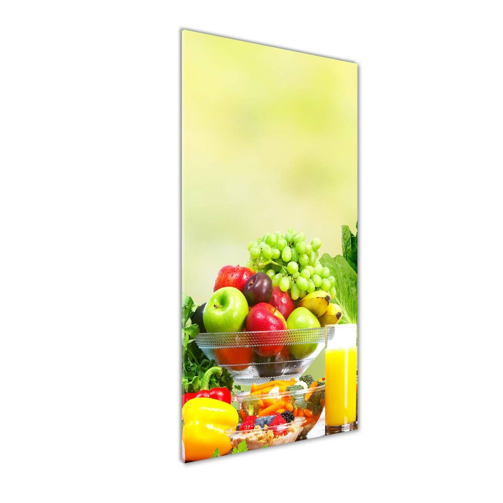 Tableau verre imprimé Légumes et fruits