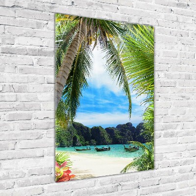 Tableau en verre Plage tropicale