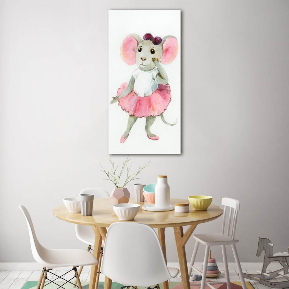 Tableau imprimé sur verre Souris ballerine