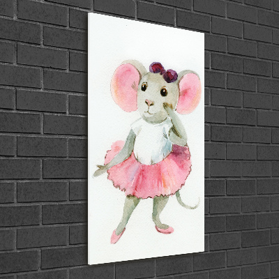 Tableau imprimé sur verre Souris ballerine