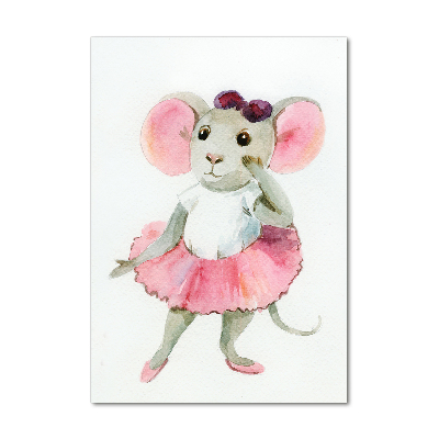 Tableau imprimé sur verre Souris ballerine