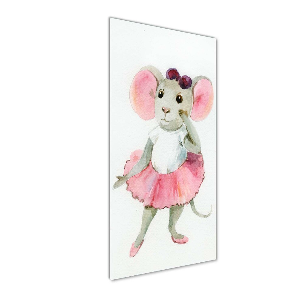 Tableau imprimé sur verre Souris ballerine