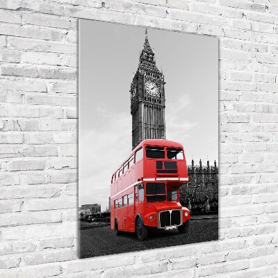 Tableau en verre Bus londonien