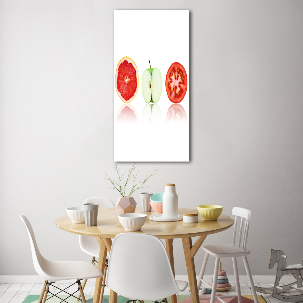 Tableau sur verre Fruits et légumes