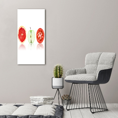 Tableau sur verre Fruits et légumes