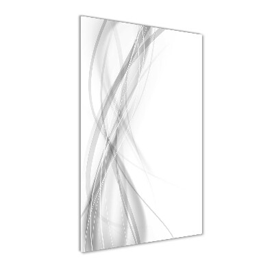 Tableau sur verre Vague abstraite blanc