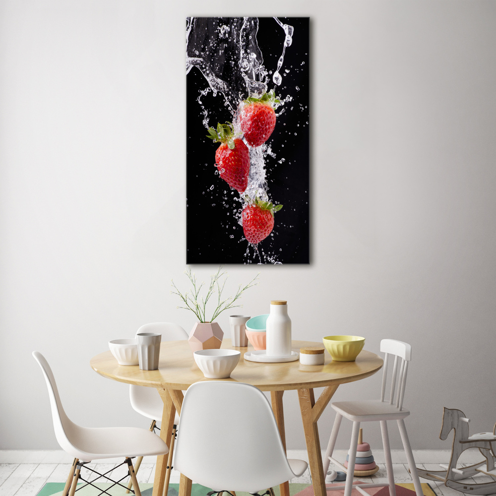 Tableau en verre Les fraises