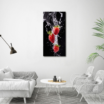 Tableau en verre Les fraises