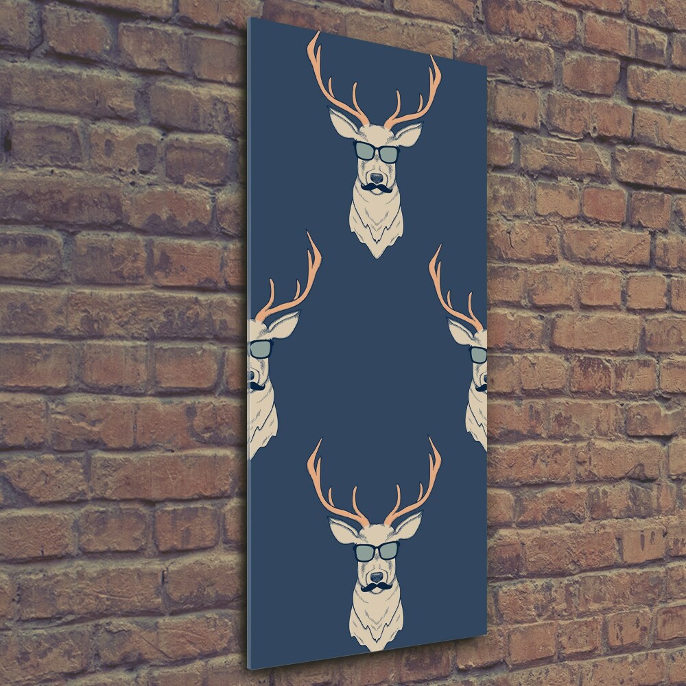 Tableau photo sur verre Cerf hipster