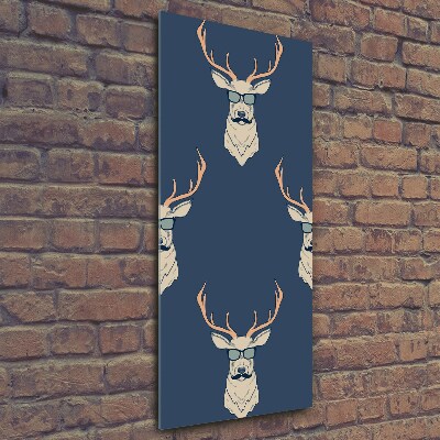 Tableau photo sur verre Cerf hipster