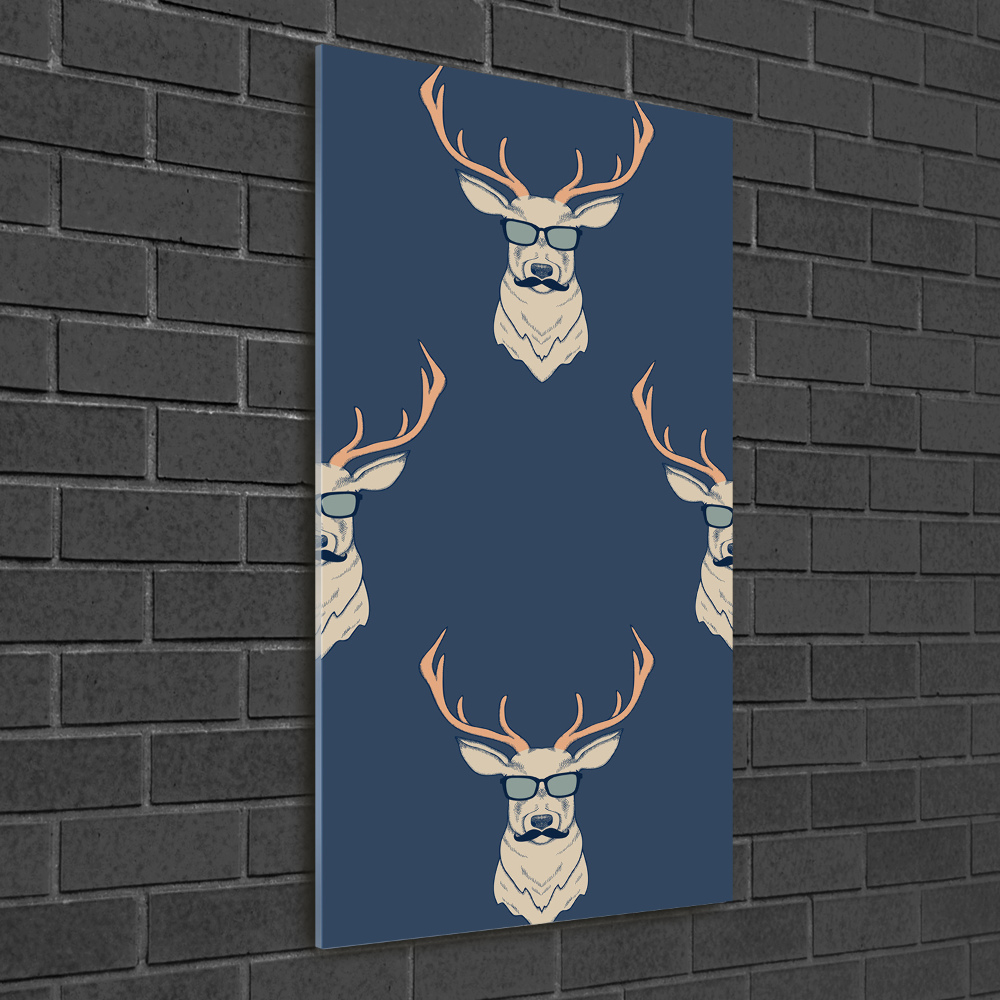 Tableau photo sur verre Cerf hipster