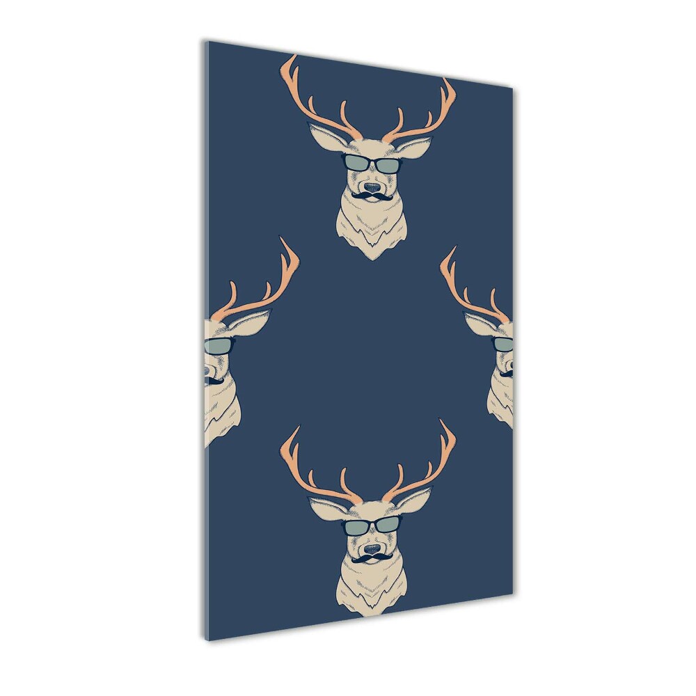 Tableau photo sur verre Cerf hipster