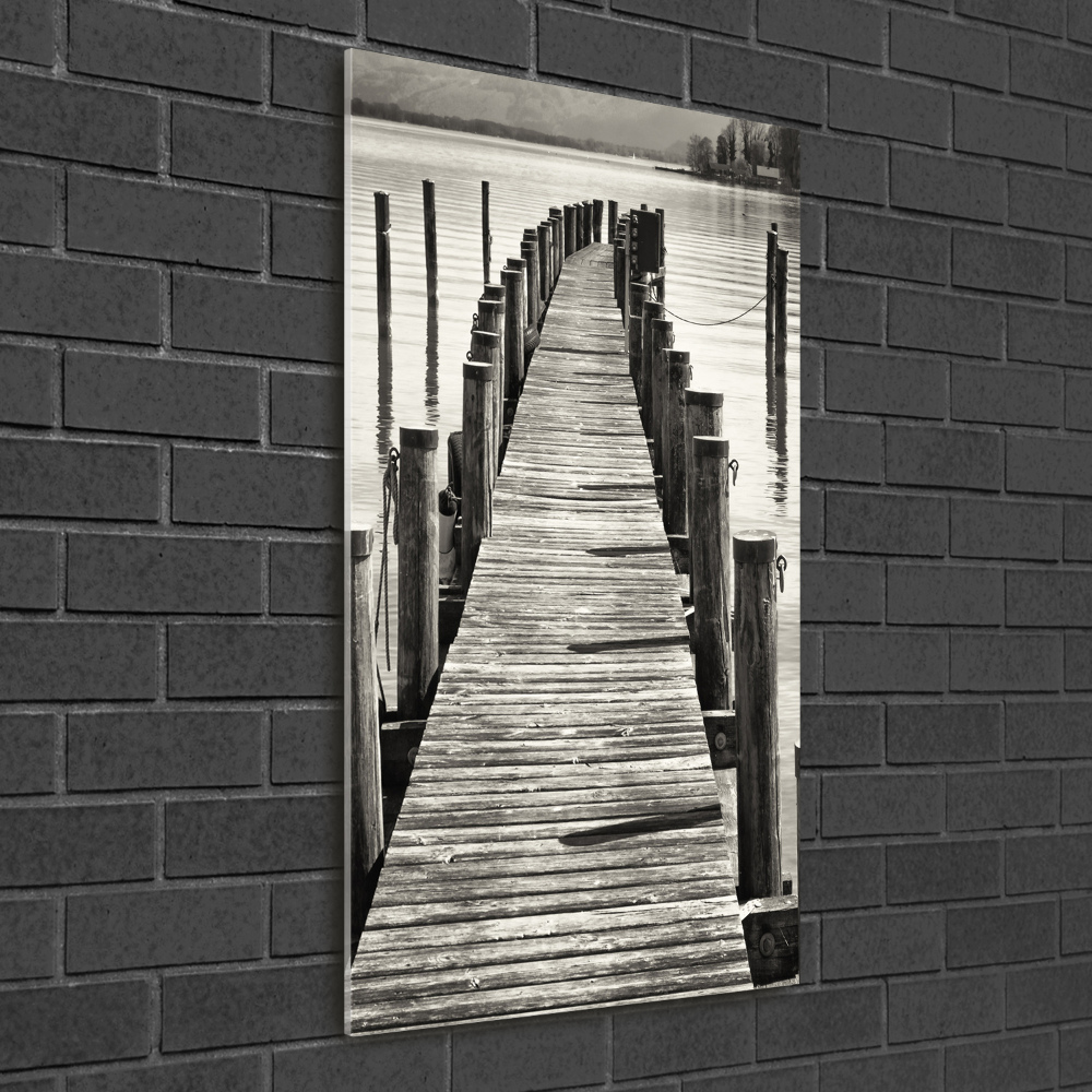 Tableau sur verre Jetée en bois eau