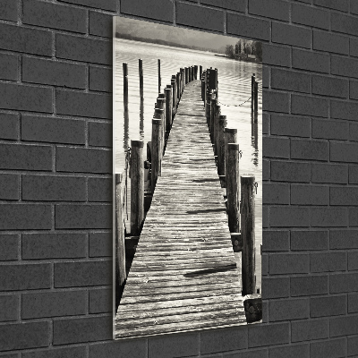 Tableau sur verre Jetée en bois eau