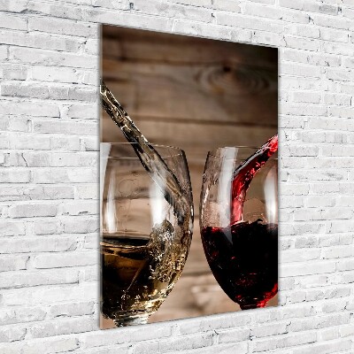 Tableau en verre Vin dans des verres