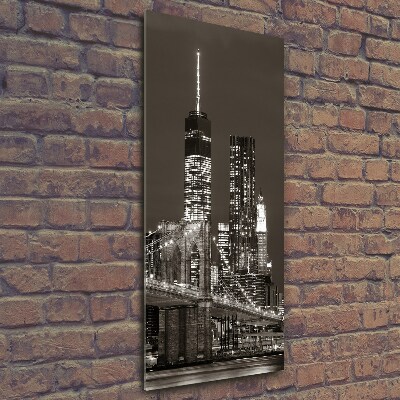 Tableau imprimé sur verre Manhattan New York