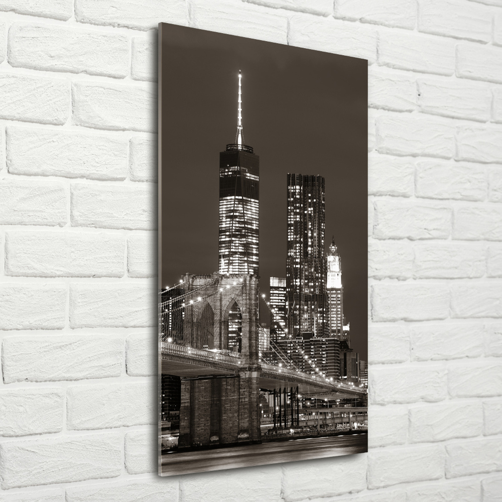 Tableau imprimé sur verre Manhattan New York