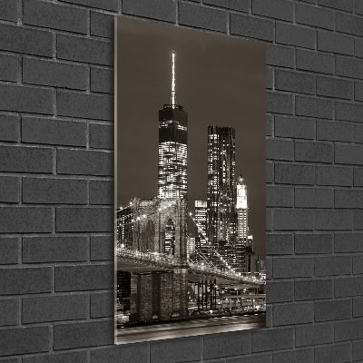 Tableau imprimé sur verre Manhattan New York