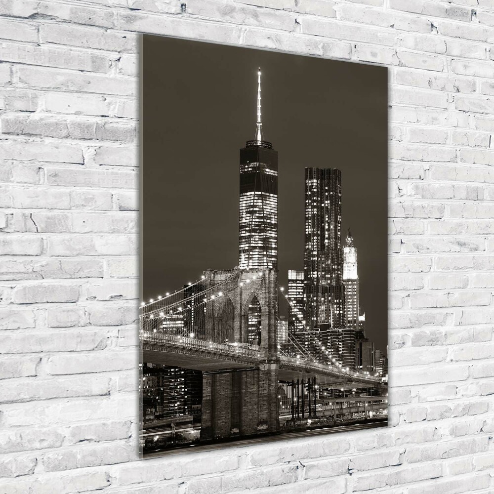 Tableau imprimé sur verre Manhattan New York