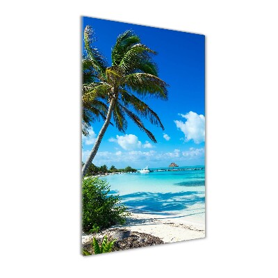 Tableau sur verre Plage exotique