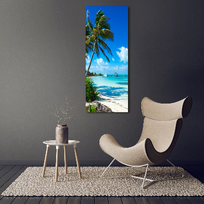 Tableau sur verre Plage exotique