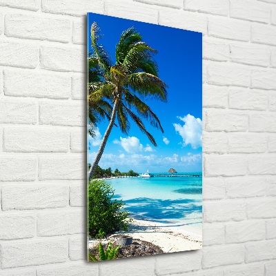 Tableau sur verre Plage exotique