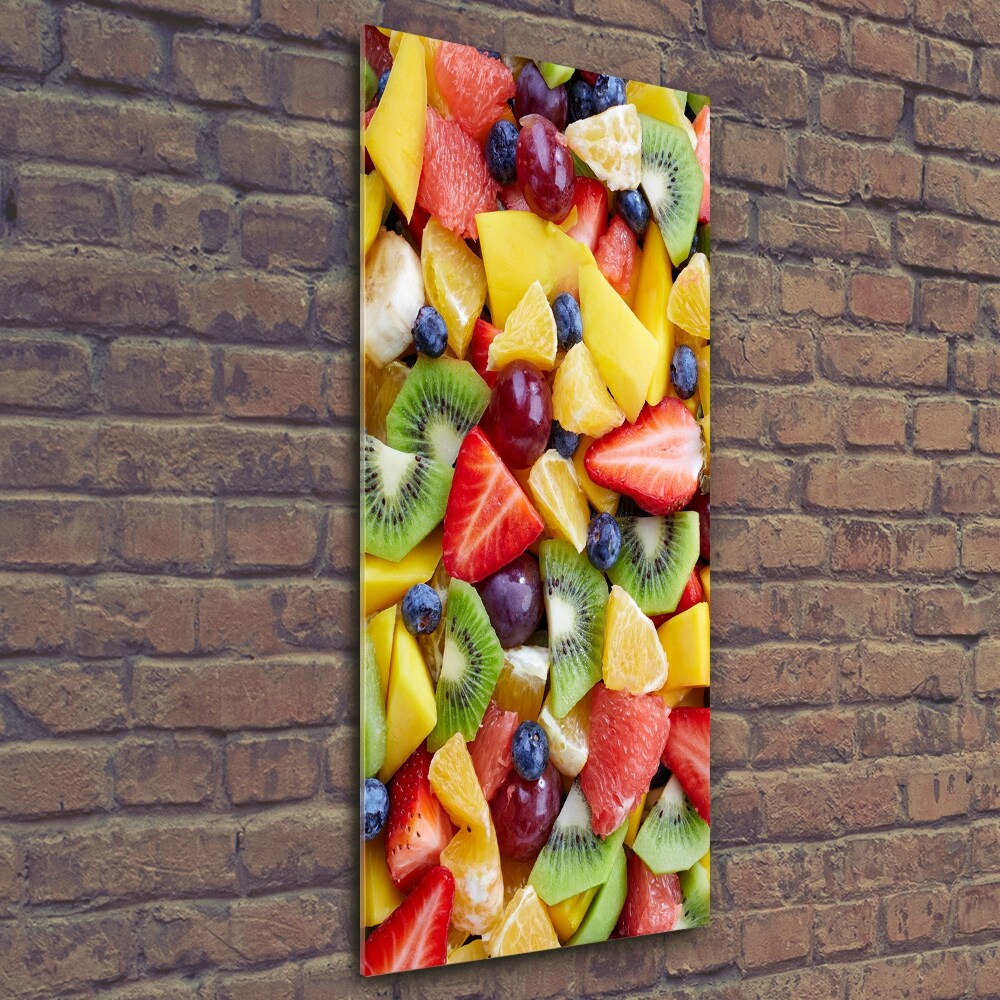 Tableau imprimé sur verre Fruits coupés