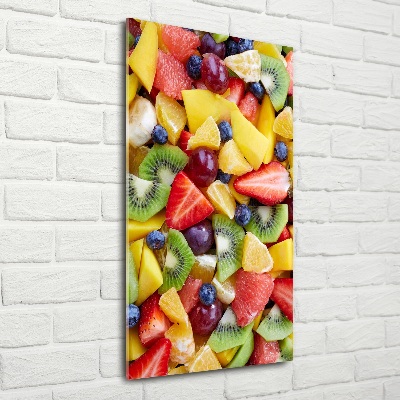 Tableau imprimé sur verre Fruits coupés