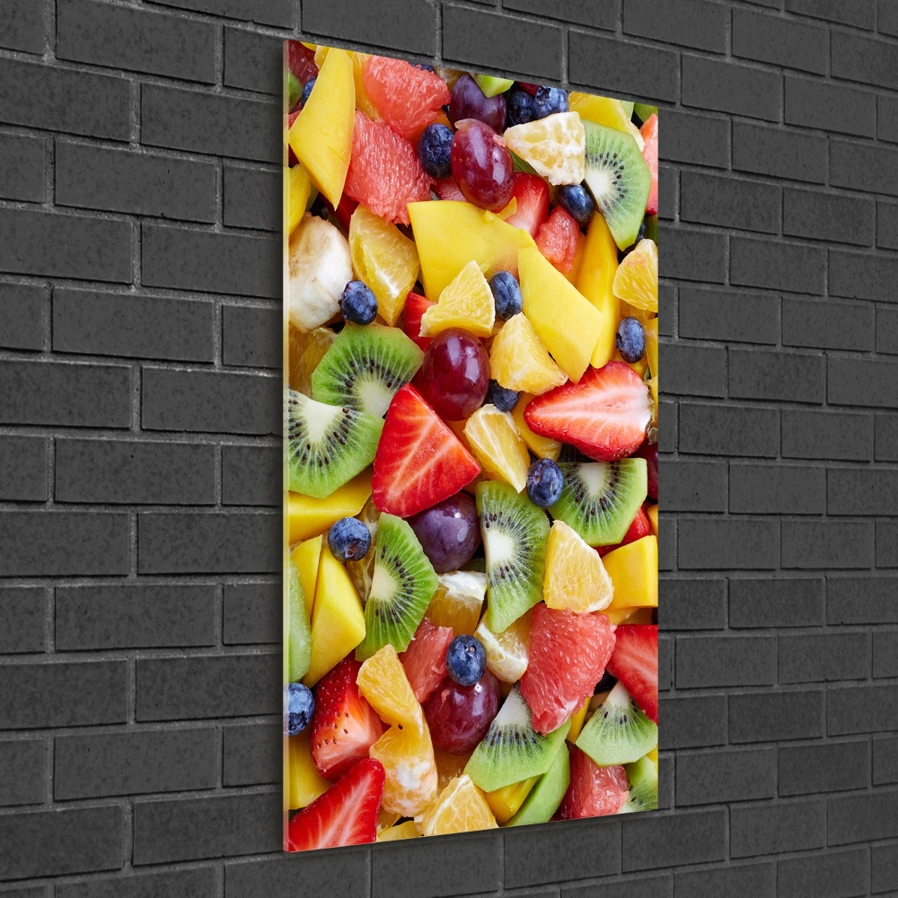 Tableau imprimé sur verre Fruits coupés