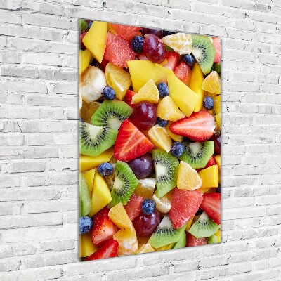 Tableau imprimé sur verre Fruits coupés