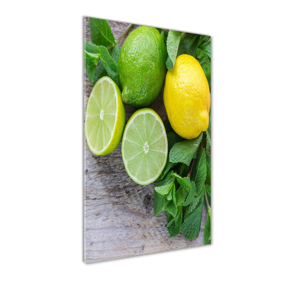 Tableau imprimé sur verre Citron vert et citron