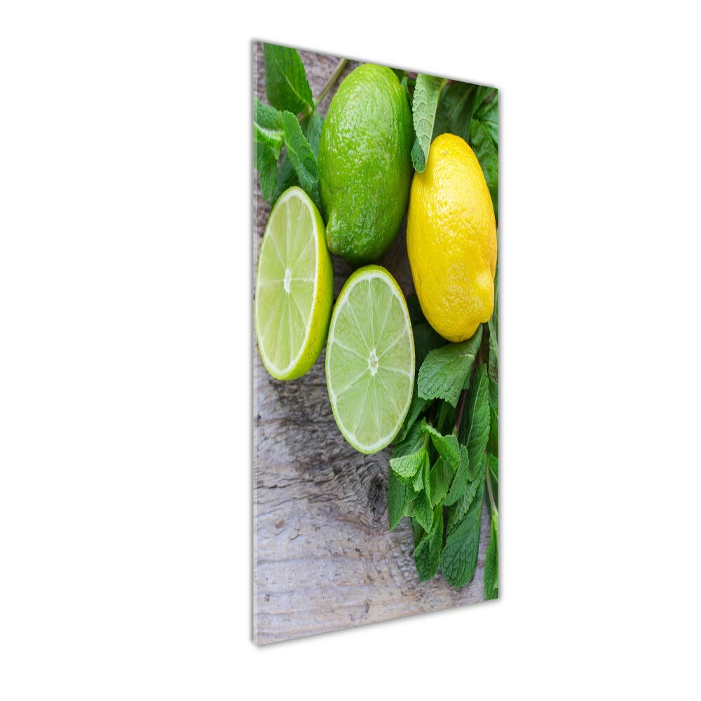 Tableau imprimé sur verre Citron vert et citron