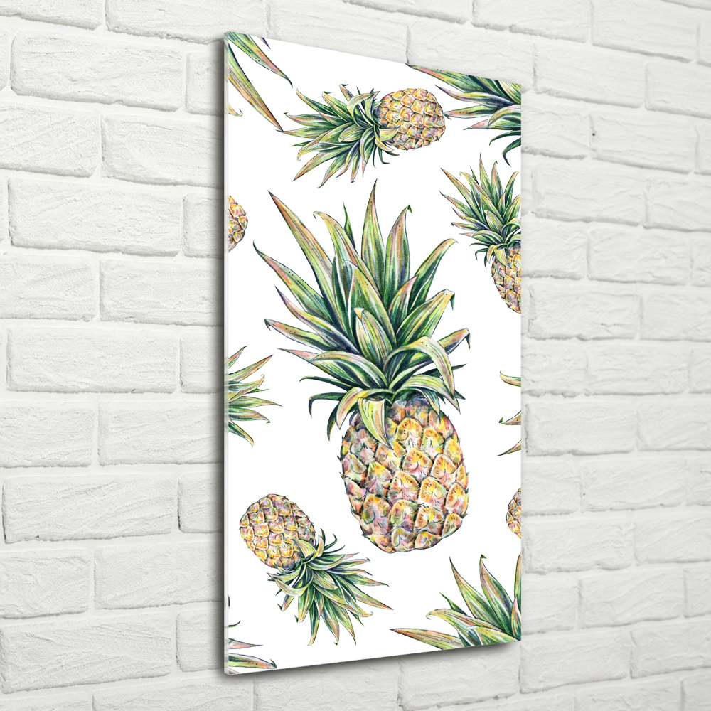 Tableau verre imprimé Ananas