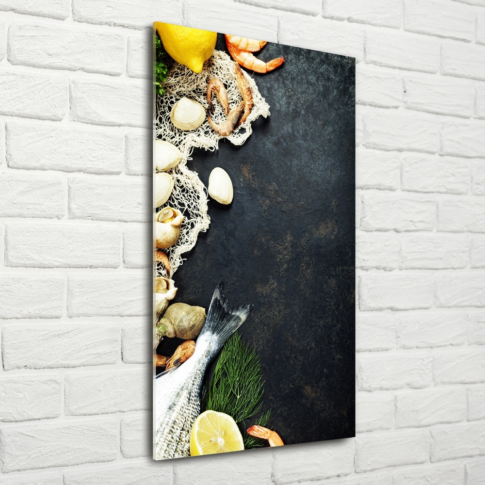 Tableau verre imprimé Fruits de mer