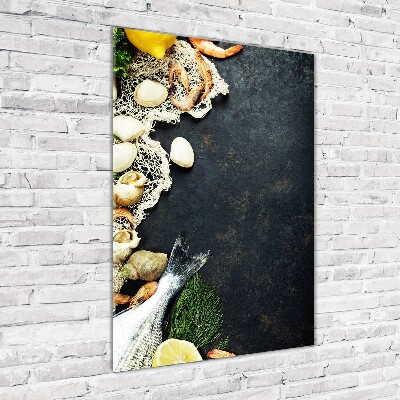 Tableau verre imprimé Fruits de mer