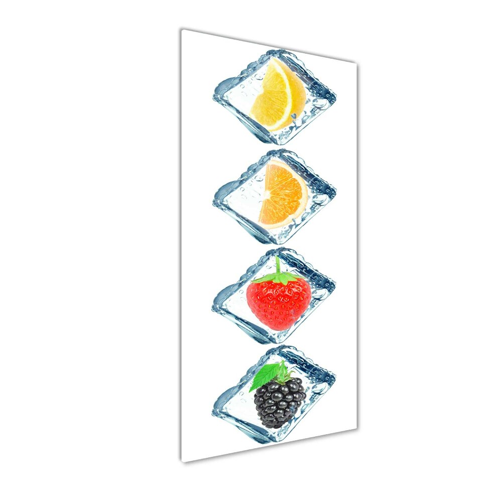 Tableau verre imprimé Fruits et glace