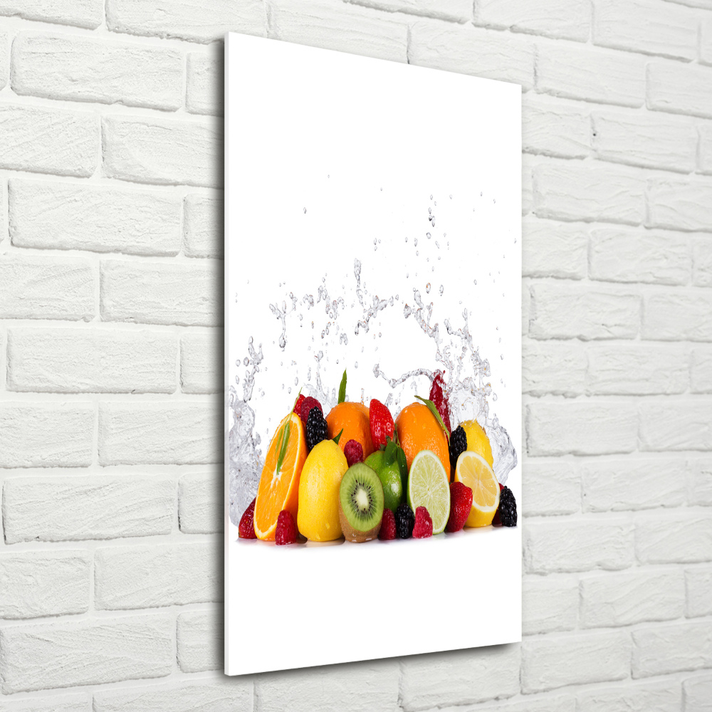 Tableau verre imprimé Fruits sains