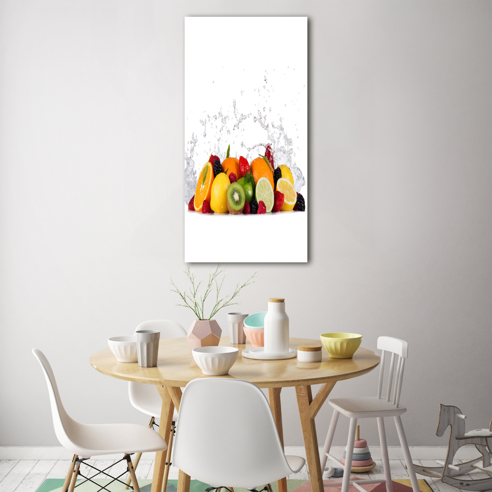 Tableau verre imprimé Fruits sains